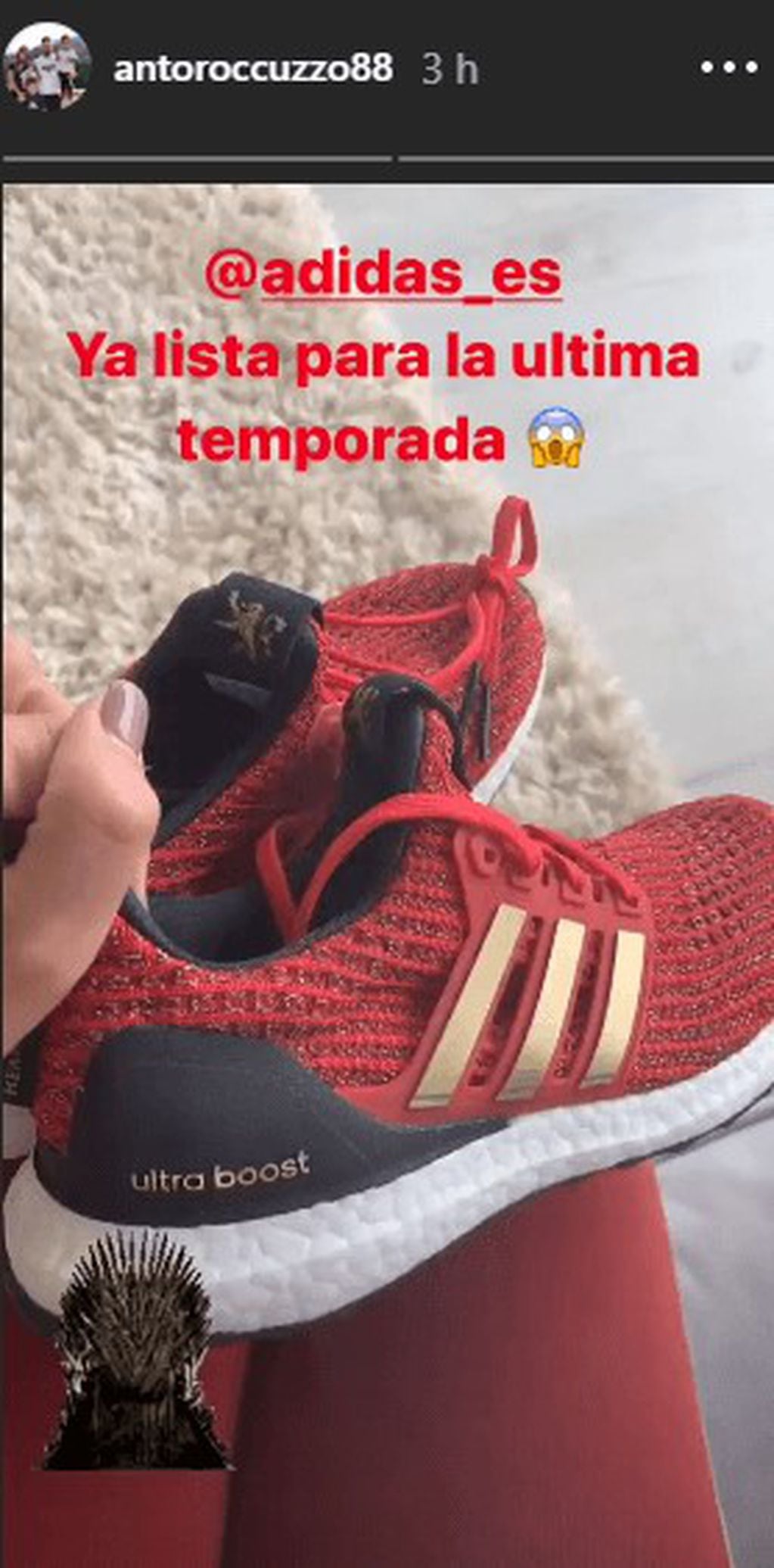 Antonela Roccuzzo mostró el regalo que le envió una marca deportiva en su cuenta de Instagram (Fuente: Instagram)