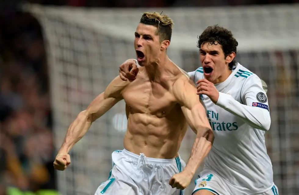 Ronaldo festeja su gol ante Juventus