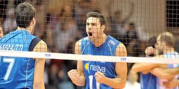 Con alma y vida: así grita el punto Sebastián Solé, titular indiscutido en Argentina (Foto: FIVB)