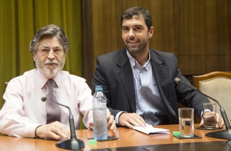 El ex titular de la AFIP, Alberto Abad, y el titular de la ANSeS, Emilio Basavilbaso