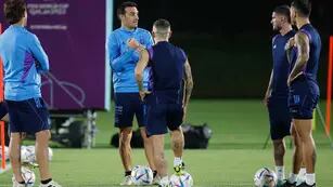 Entrenamiento de la selección argentina