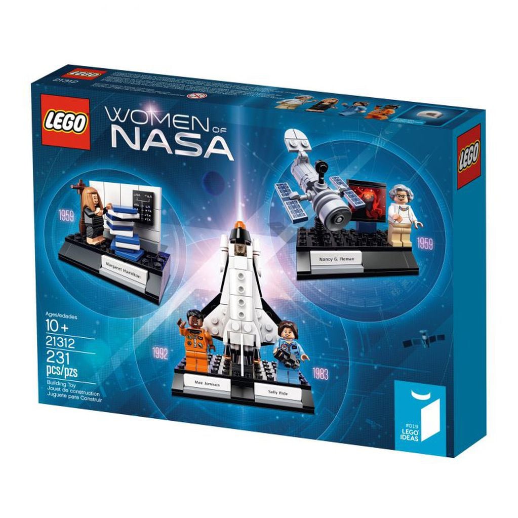 "Mujeres de la NASA", un juego de LEGO que tiene entre sus figuras a Mae Jemison, la primera mujer negra en ir al espacio.
