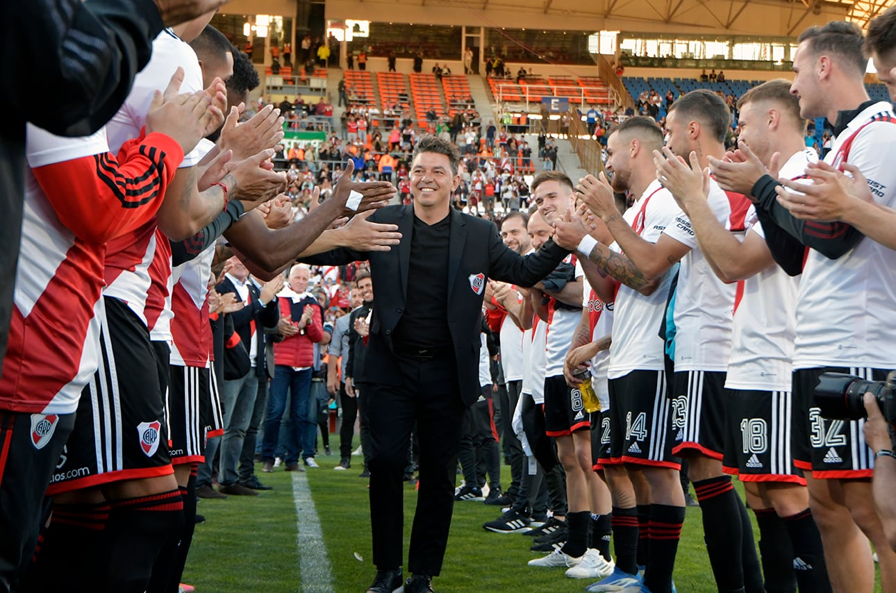 El Club Atlético River Plate le puso punto final al brillante ciclo del entrenador Marcelo Gallardo en un Malvinas Argentinas.

Foto: Orlando Pelichotti