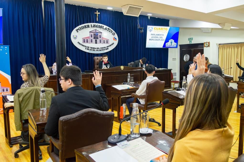 Tierra del Fuego: la nueva sesión legislativa del Parlamento Juvenil del Mercosur fue un éxito