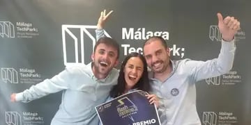 Los ganadores del 'Flash Session Hackathon' de la Universidad de Málaga.