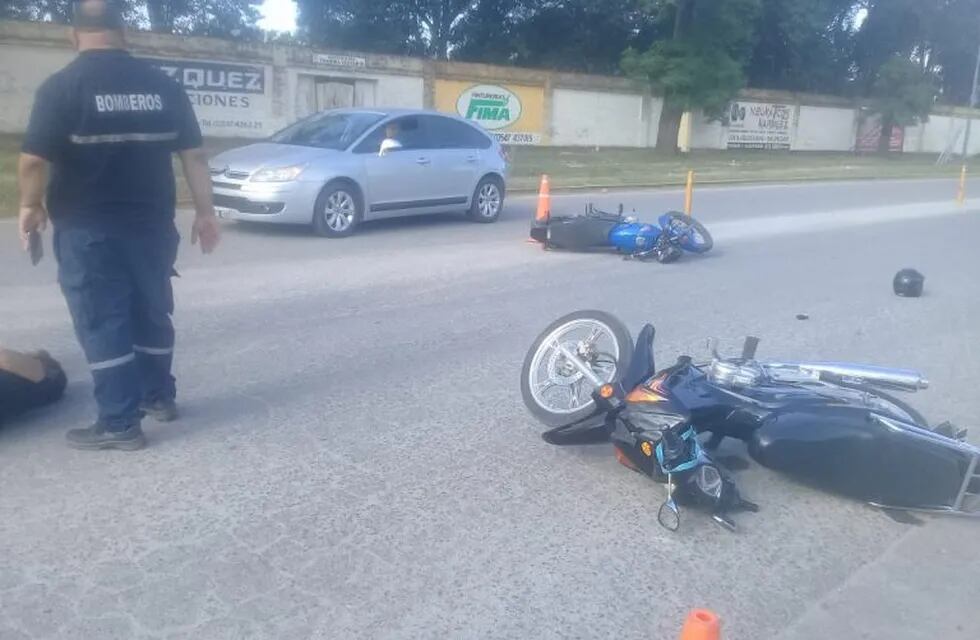 Accidente en Alta Gracia de dos motocicletas