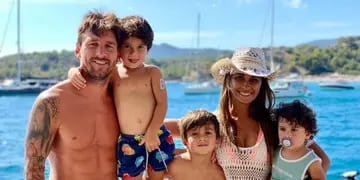 Lionel Messi de vacaciones en Ibiza con Antonela Roccuzzo e hijos