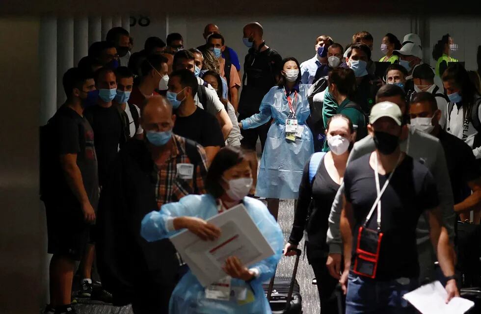Llegada de las delegaciones a Japón (Foto: AP)