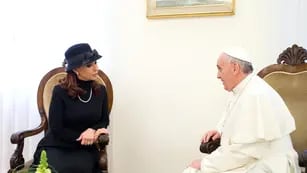 CRISTINA. Junto al papa Francisco (AP).