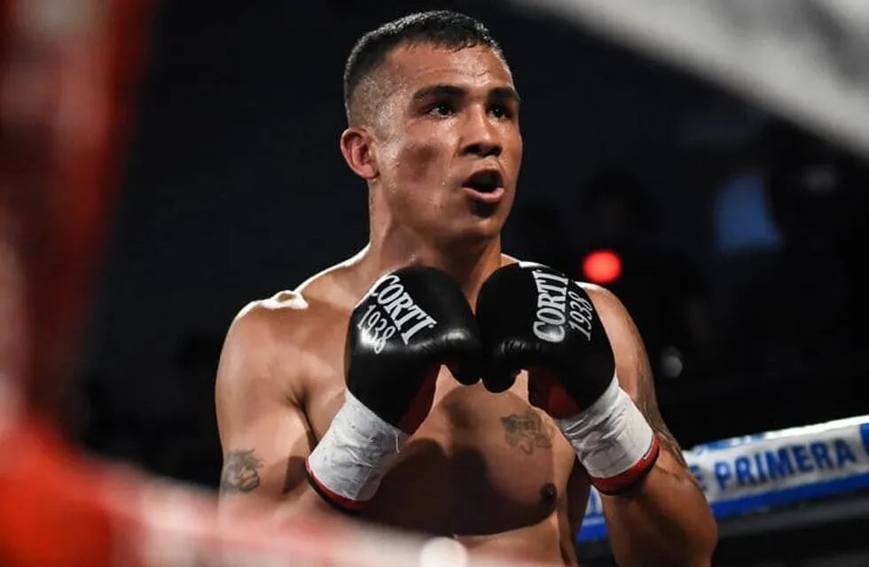 El boxeador de Morón, Maximiliano "Picante" Verón. (TyC Sports)