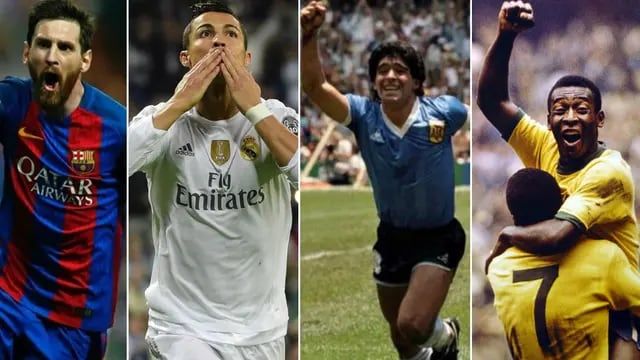  Messi, Cristiano, Maradona y Pelé, los preferidos de siempre. 