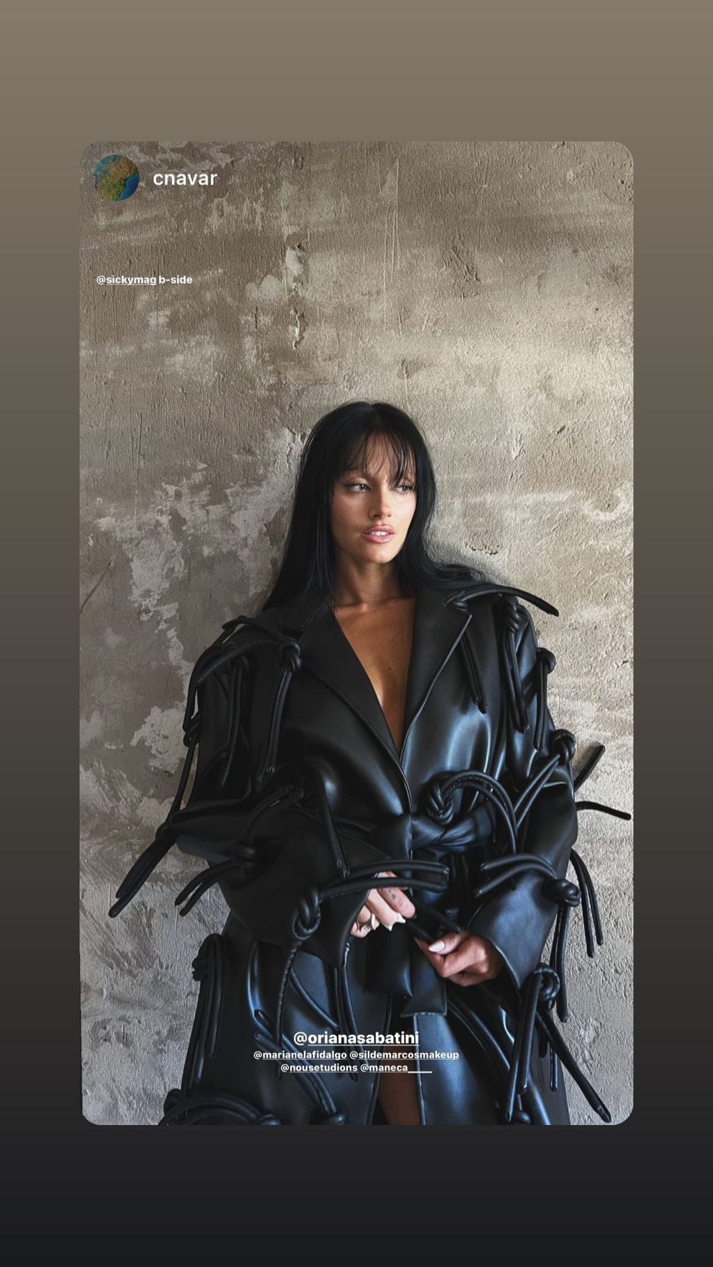 El look total black de Oriana Sabatini que enamoró en redes.