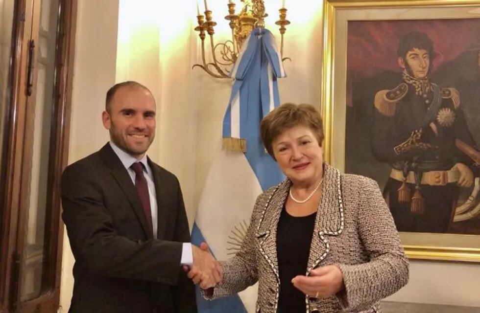 Martín Guzmán y Kristalina Georgieva en Roma (Foto:FMI)