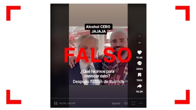 Este video está ralentizado para que Alberto Fernández parezca “borracho”