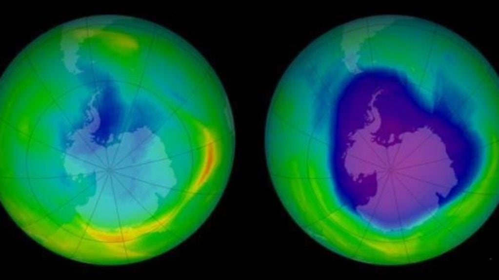 Variaciones del agujero de la capa de ozono.