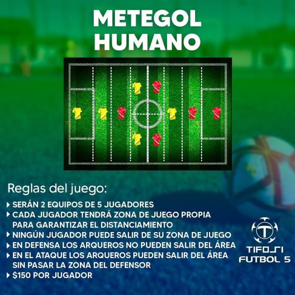 Furor por el metegol humano que se juega en Rosario