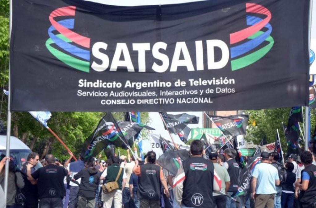 Trabajadores del Sindicato Argentino de Televisión, Servicios Audiovisuales, Interactivos y de Datos.