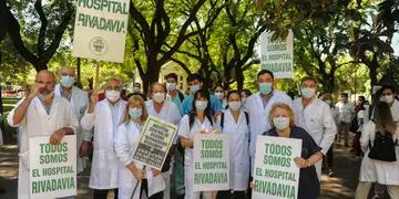 Marcha médicos municipales en la ciudad de Buenos Aires Foto Federico Lopez Claro