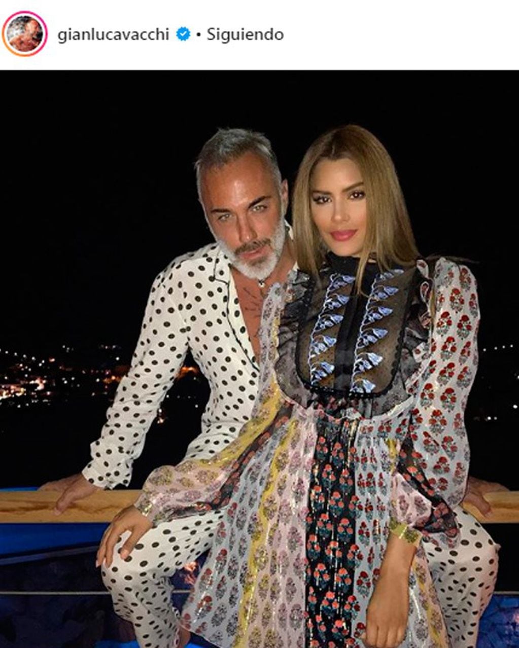 Gianluca Vacchi y la ex señorita Colombia. (Instagram)
