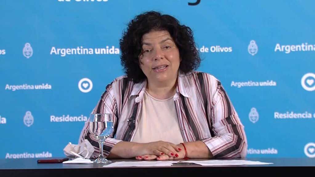 Carla Vizotti, ministra de Salud de la Nación. (La Voz)