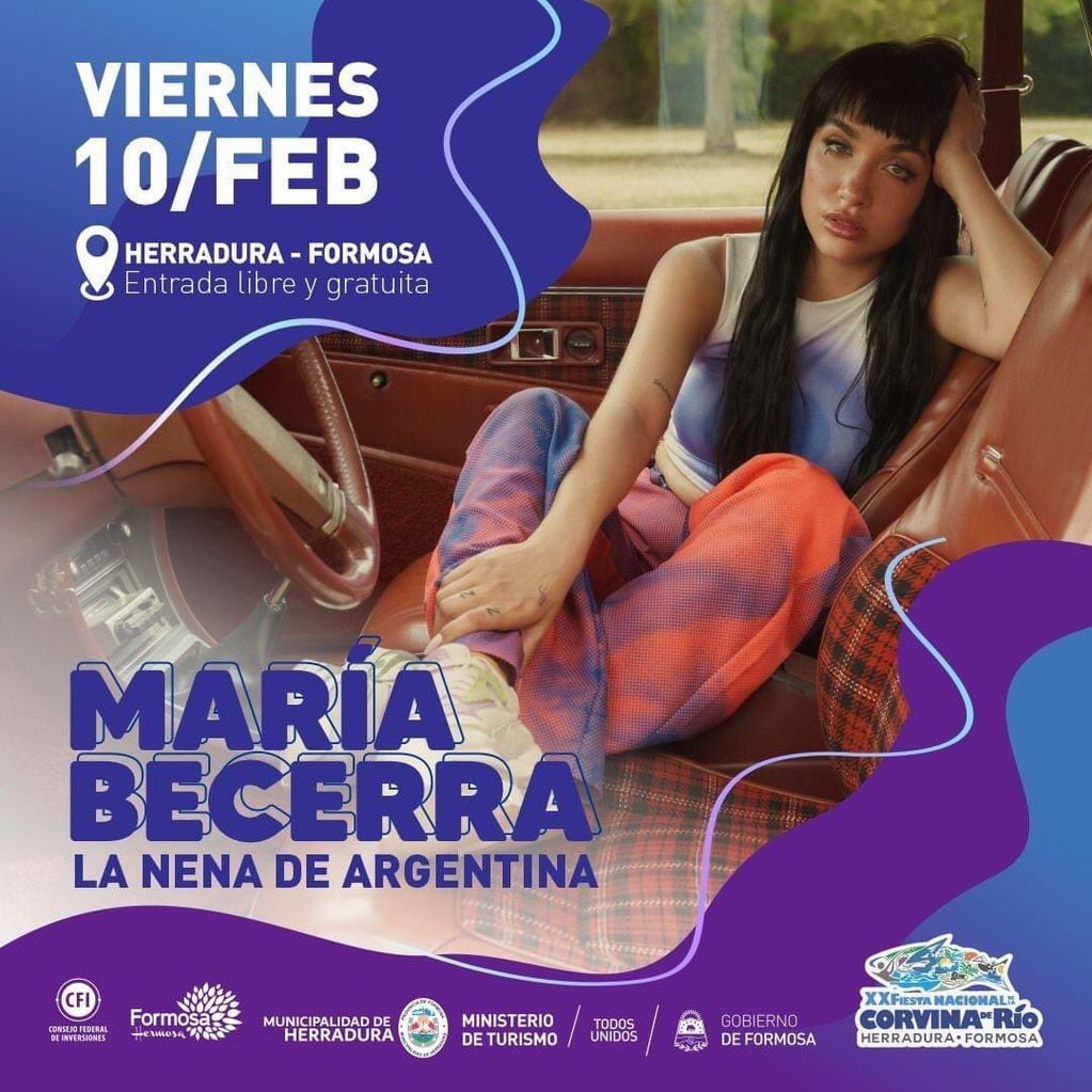María Becerra encabezará la Fiesta Nacional de la Corvina de Río 2023
