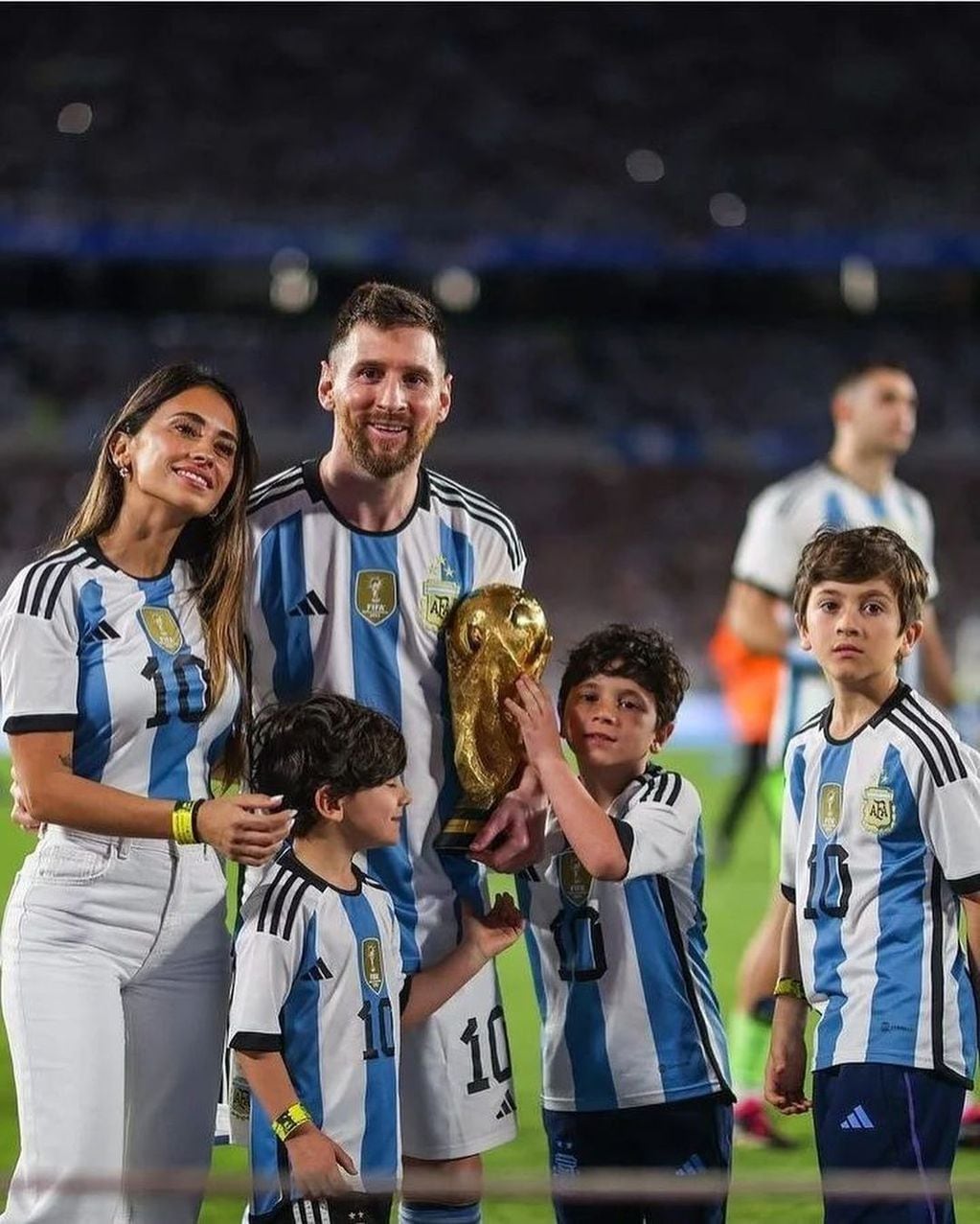 La familia Messi festejó junto a Leo el triunfo argentino