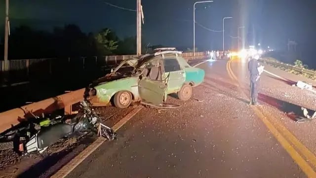 Puerto Libertad: un motociclista falleció en un choque cerca del puente Urugua-í