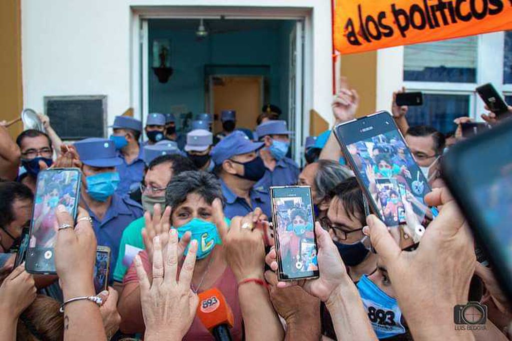 Protestas por la detención de Gabriela Neme.