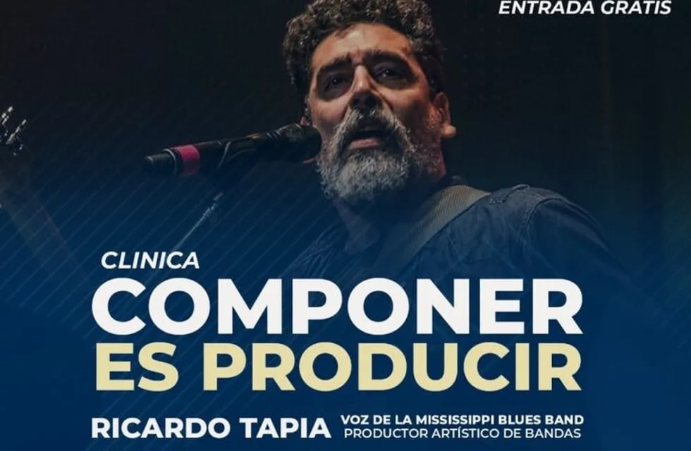 El conocido cantautor Ricardo Tapia dictará una clínica de música en Montecarlo.