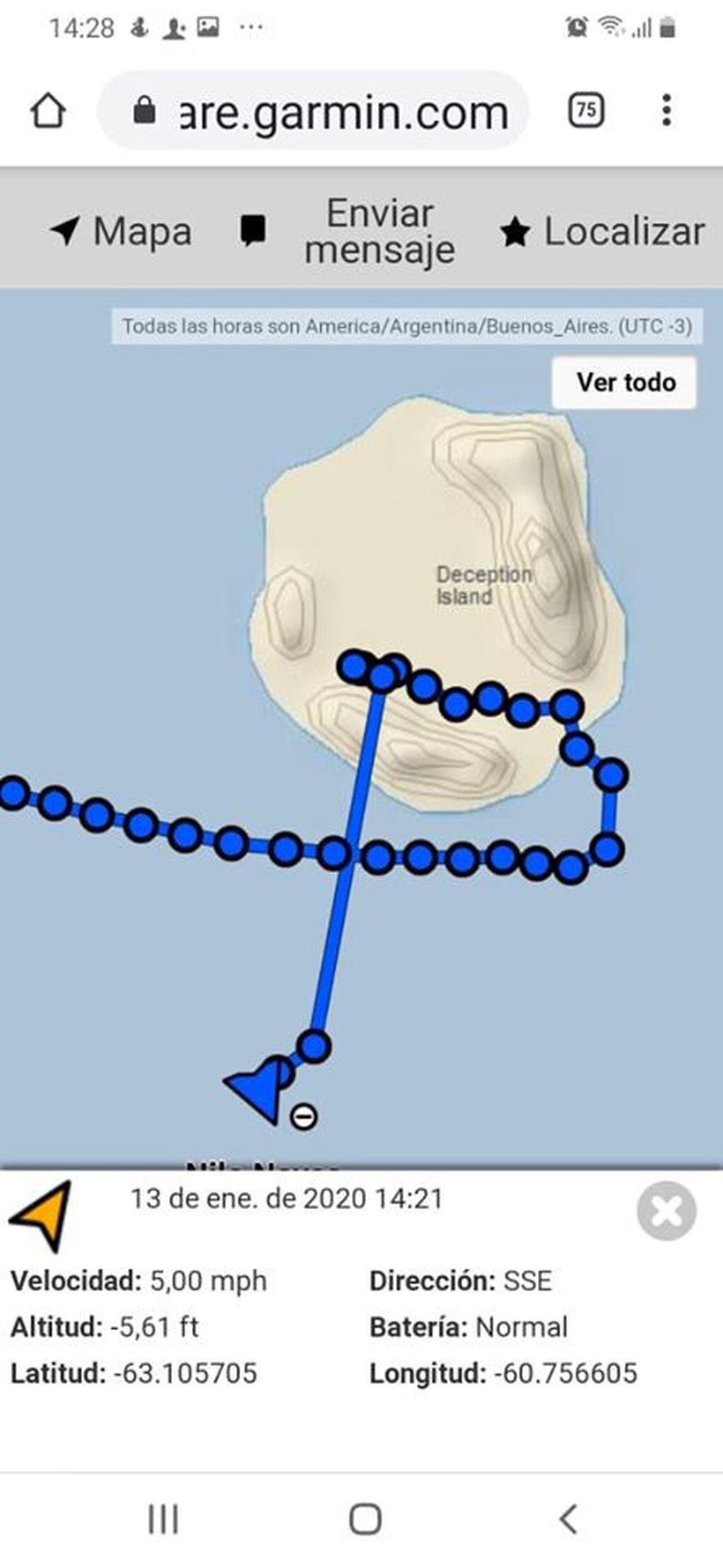 Velero Galileo en la Antártida navega hacia el Sur hacia Base Primavera