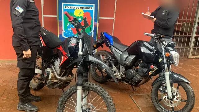 Recuperan dos motocicletas robadas en Comandante Andresito que fueron comercializadas en Pozo Azul