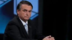 Jair Bolsonaro en el debate. (AP/Andre Penner)