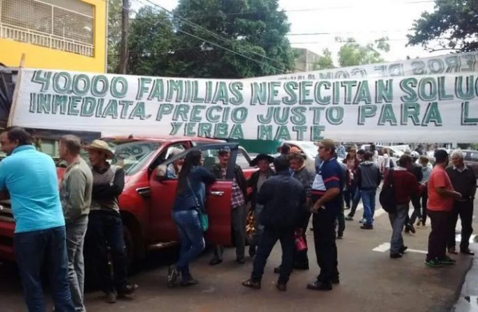 Protestas de los productores yerbateros ante la posible desregularización de los precios