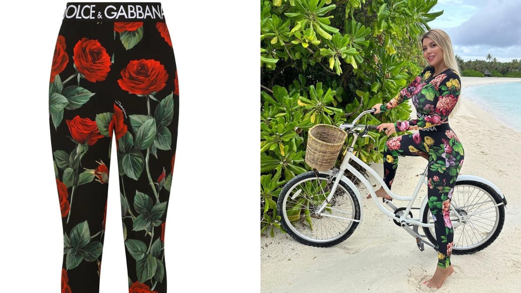 Wanda Nara y el conjunto Dolce Gabbana elegido para pasear por las Maldivas