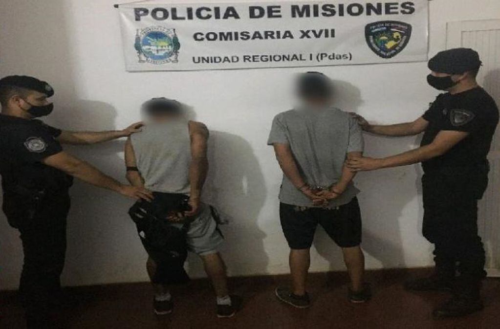 Terminaron detenidos por asaltar a punta de cuchillo a un joven en Posadas.