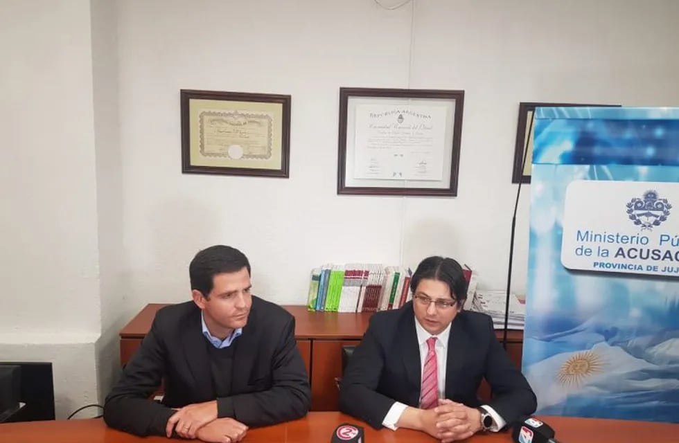 El fiscal general de Jujuy, Sergio Lello Sanchéz y el titular de la Anses Jujuy, Carlos Carillo