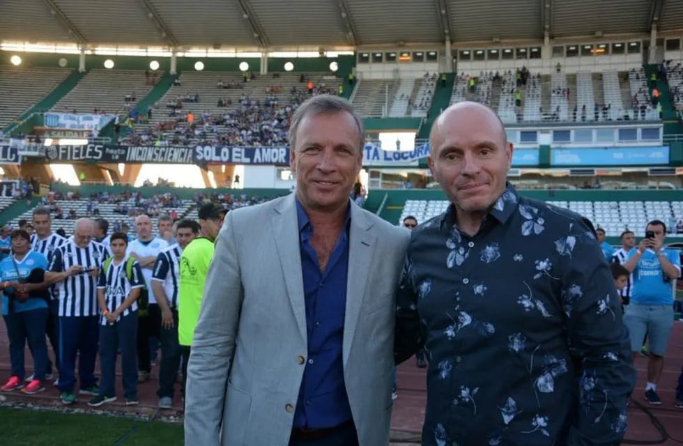Los dos presidentes de los clubes. El de Talleres apunta a ser un buen anfitrión en el clásico por Superliga en octubre próximo.