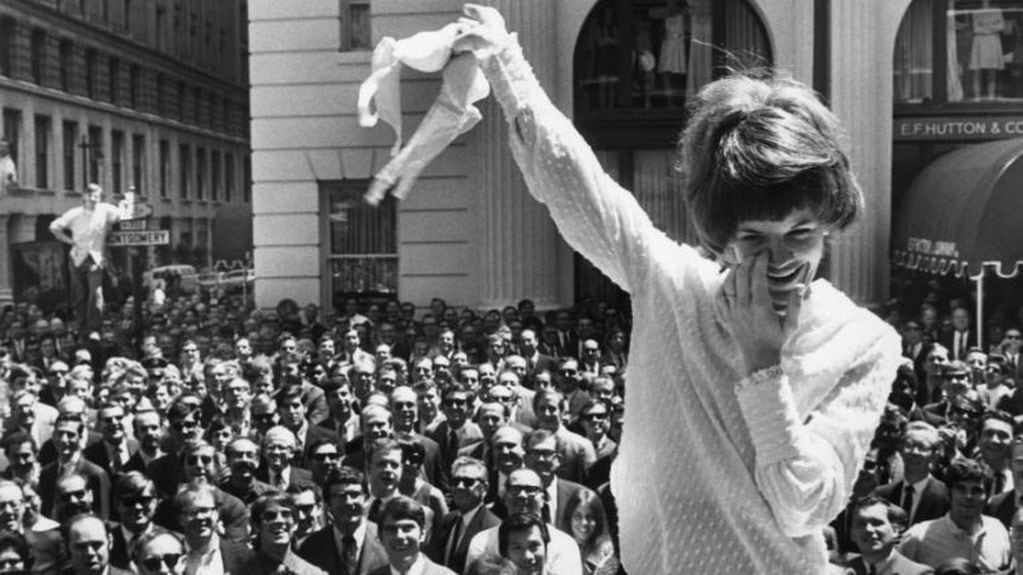 Protesta "anti-corpiño" en Califonia, 1969.