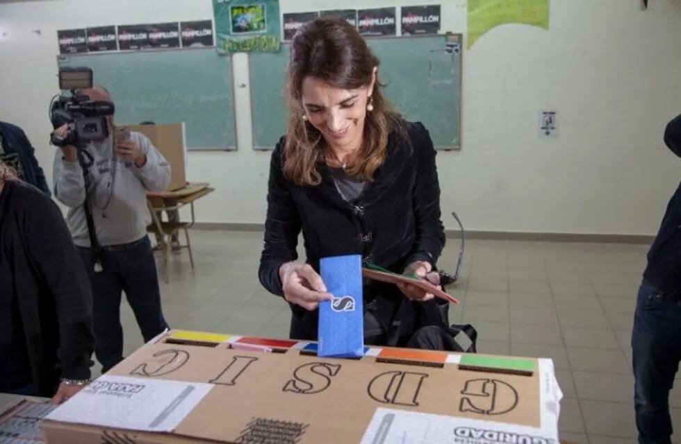 María Eugenia Bielsa votó en Rosario y celebró la campaña realizada. (Prensa Bielsa)