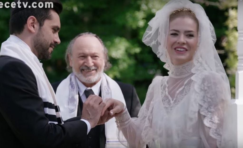 Raquel y Aldo se casaron en una ceremonia judía.