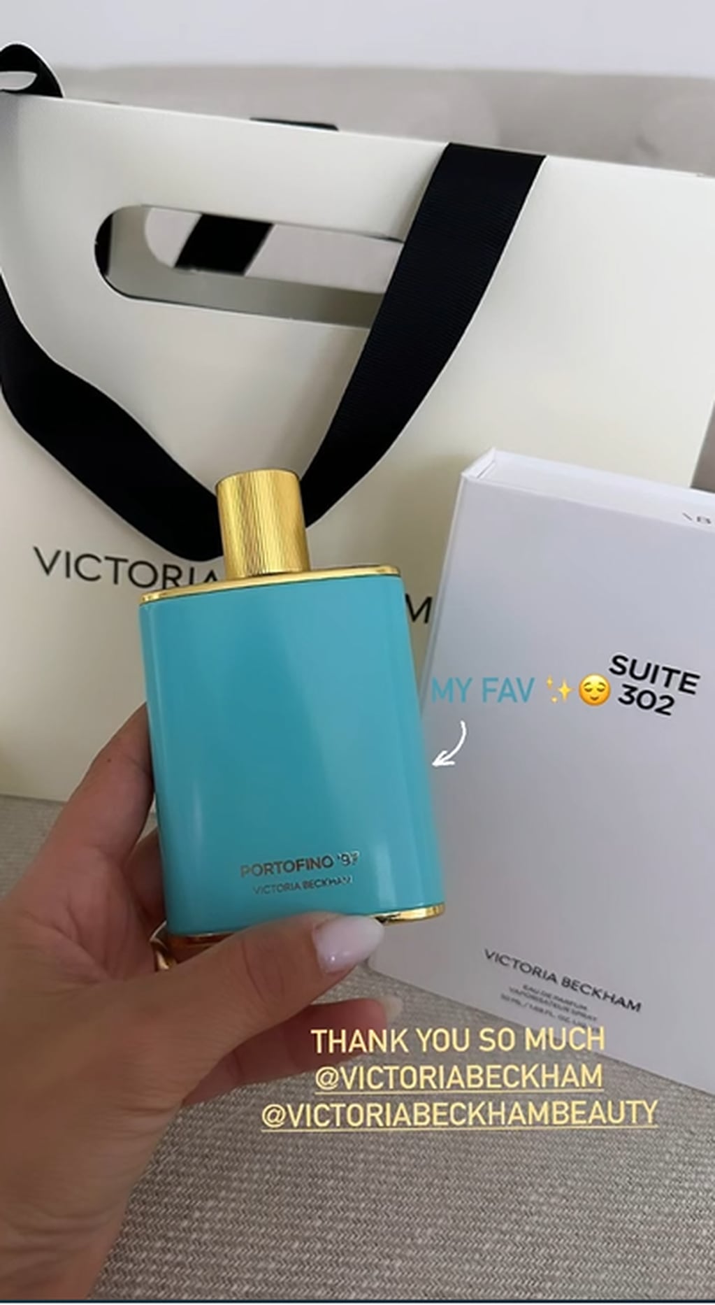El perfume de Antonela Roccuzzo es un regalo de Victoria Beckham