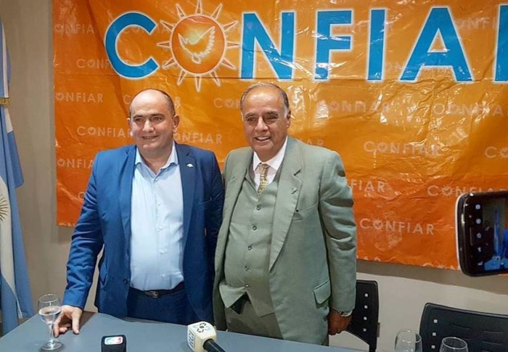 Gustavo Briones. candidato a vicegobernador, y René Vicente Casas, candidato a gobernador de Confiar.