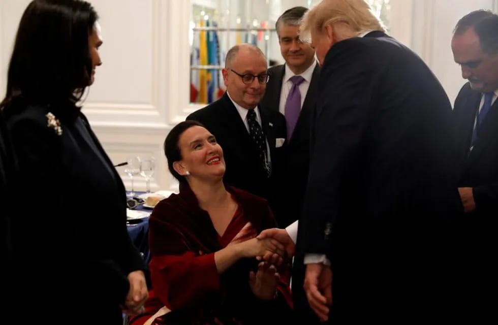 La vicepresidenta Gabriela Michetti compartió una cena con el presidente de los Estados Unidos Donald Trump y otros líderes regionales. (Reuters)