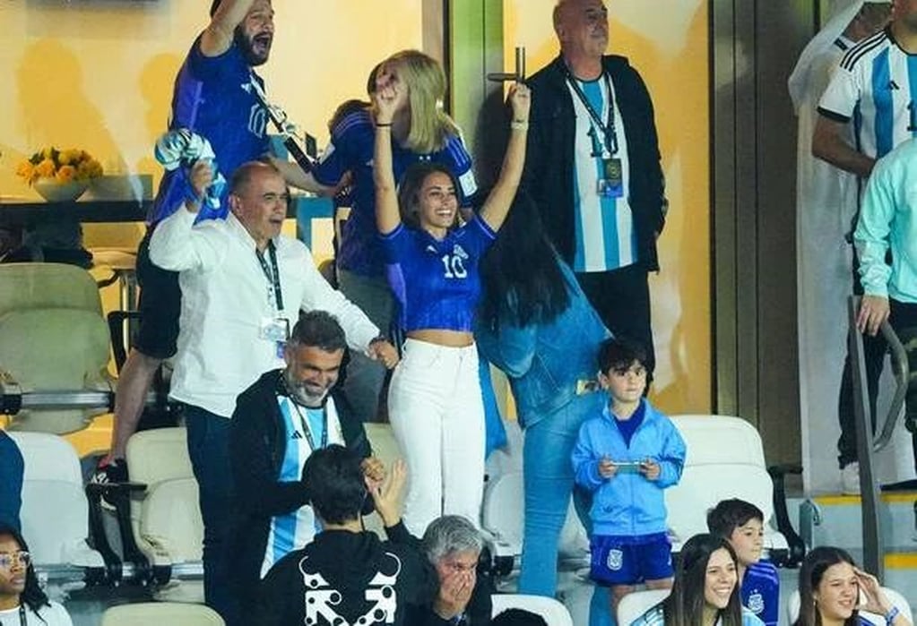 Antonela y los Messi vivieron a pleno cada momento del partido.