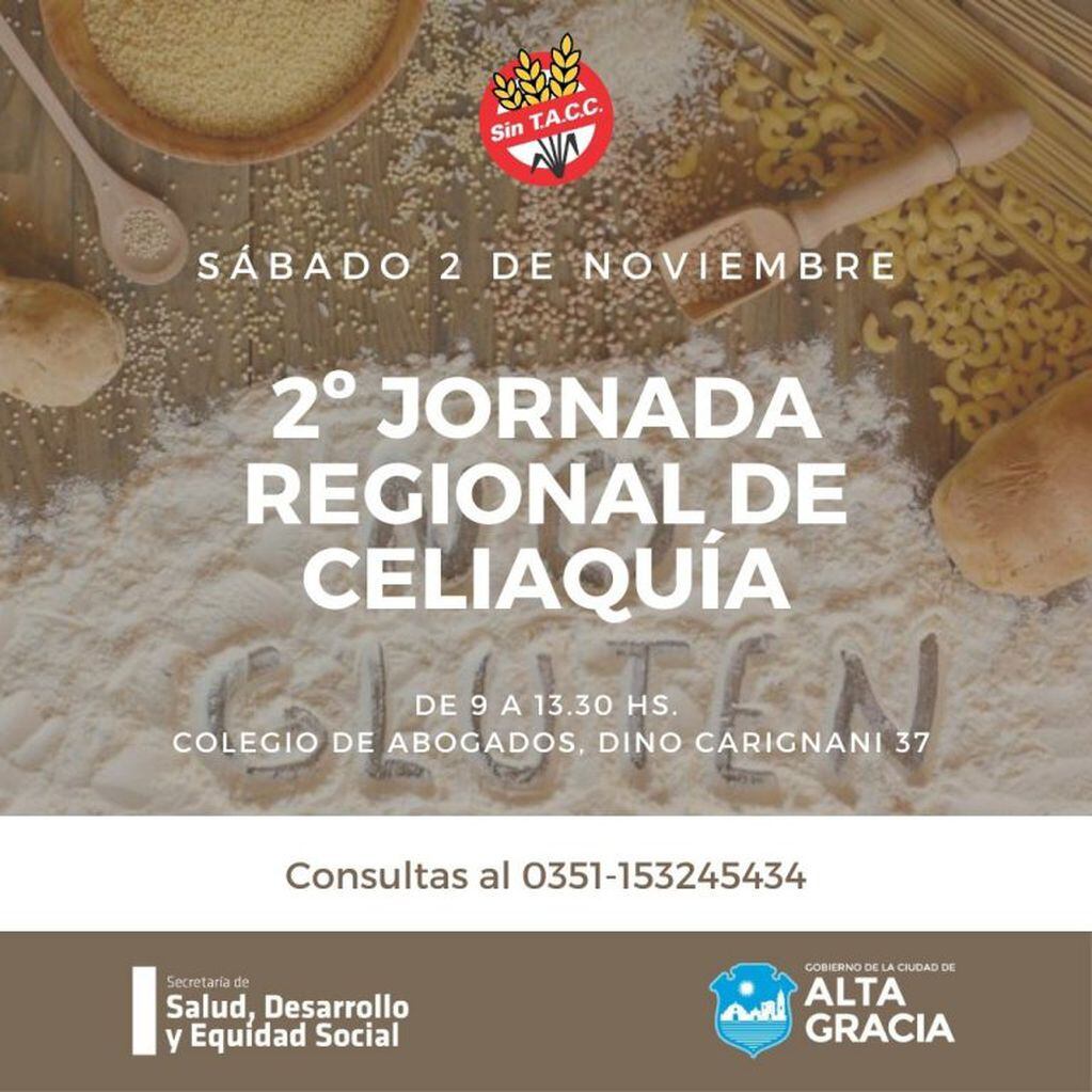 Alta Gracia: 2º Jornada Regional de Celiaquia.