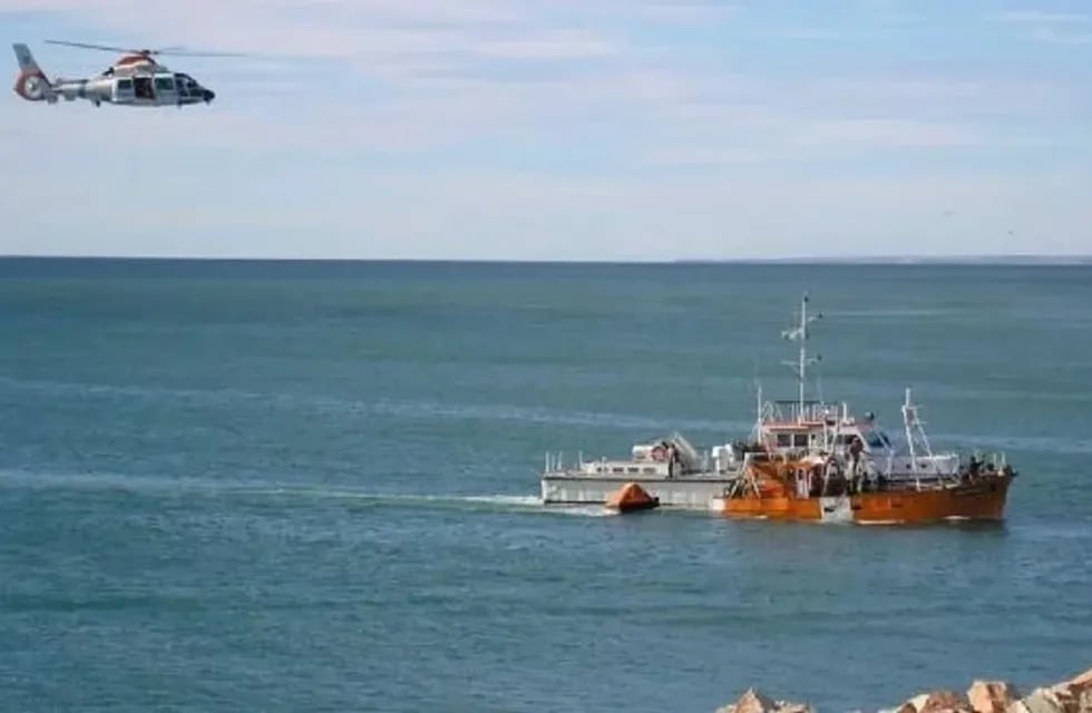 El barco del marinero desaparecido en Puerto Madryn.