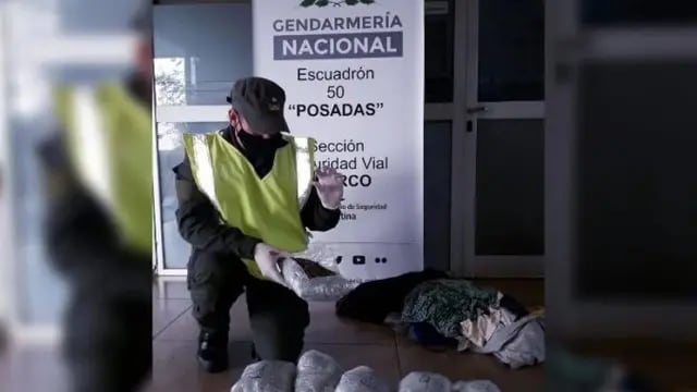 Gendarmería incautó marihuana en un micro de larga distancia en Posadas