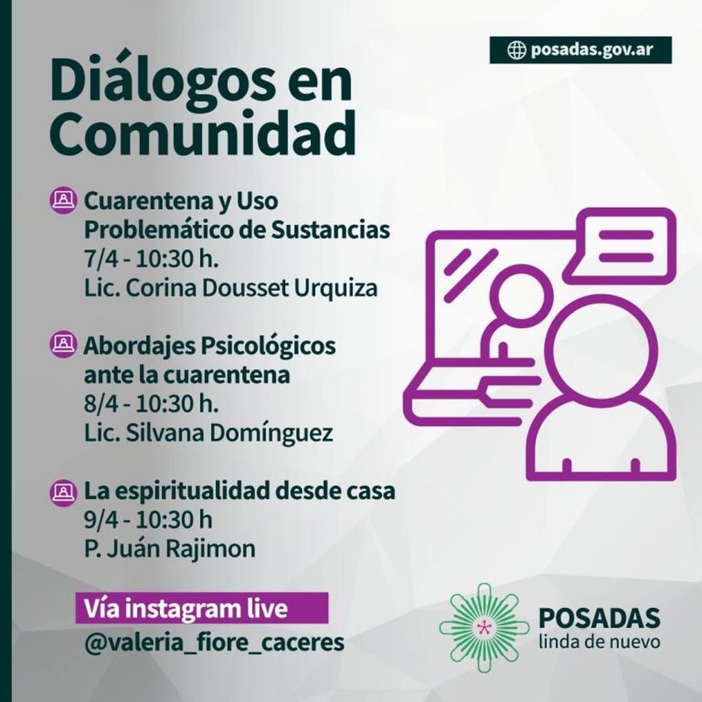 Programa de diálogos en comunidad de la Municipalidad de Posadas. (Mun . Prensa)