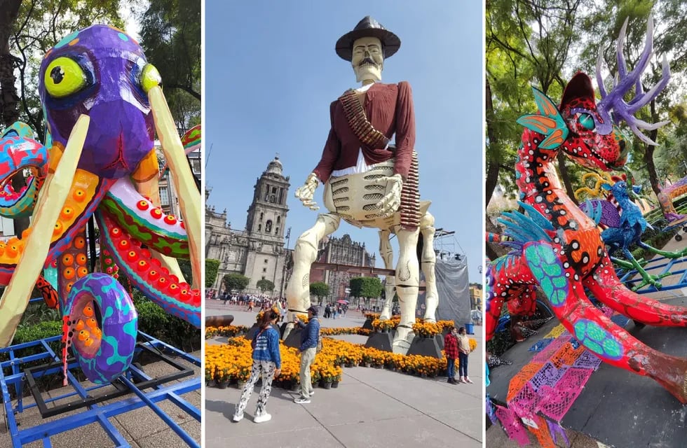 Extraordinarias obras de arte son las carrozas que desfilan por las calles en México durante la semana en que se celebra el Día de los Muertos.