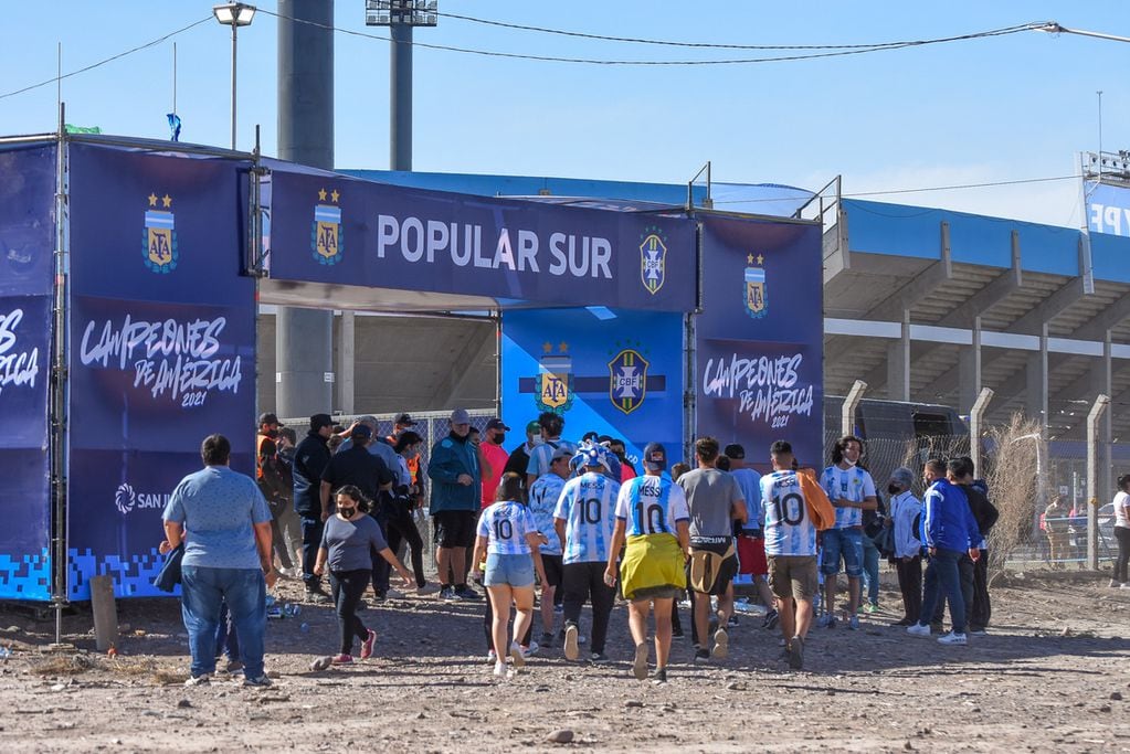 Eliminatorias Qatar 2022, Argentina Vs Brasil, Estadio San Juan Del Bicentenario. 
Foto: Mariana Villa